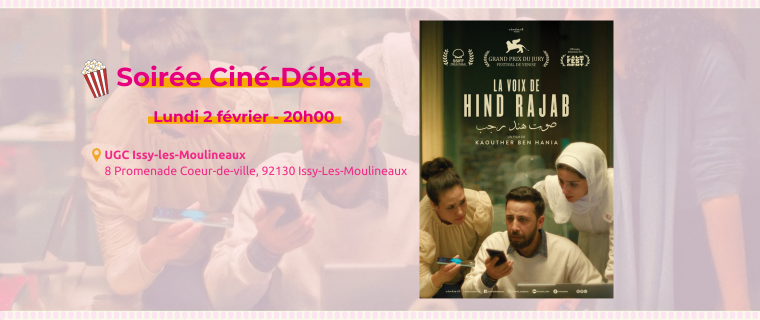 Ciné-débat « La voix de Hind Rajab » – Lundi 2 février